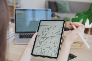 Solving geometry and mathematics using tablet