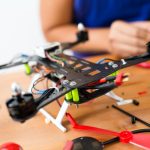 Connecting the electronic parts on drone